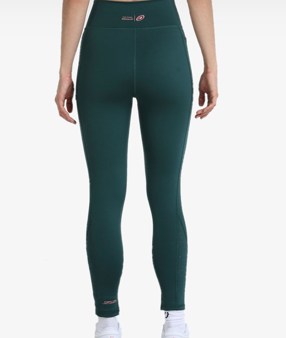 LEGGINGS BULLPADEL VERDE LOGO ROSA