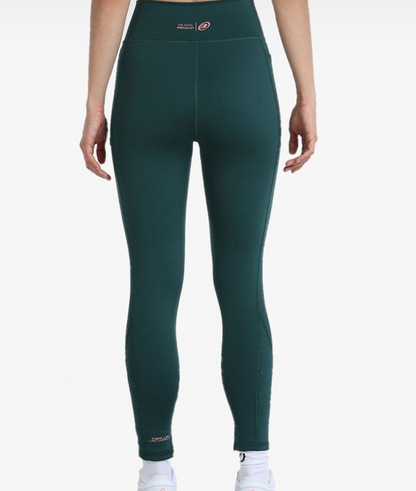 LEGGINGS BULLPADEL VERDE LOGO ROSA