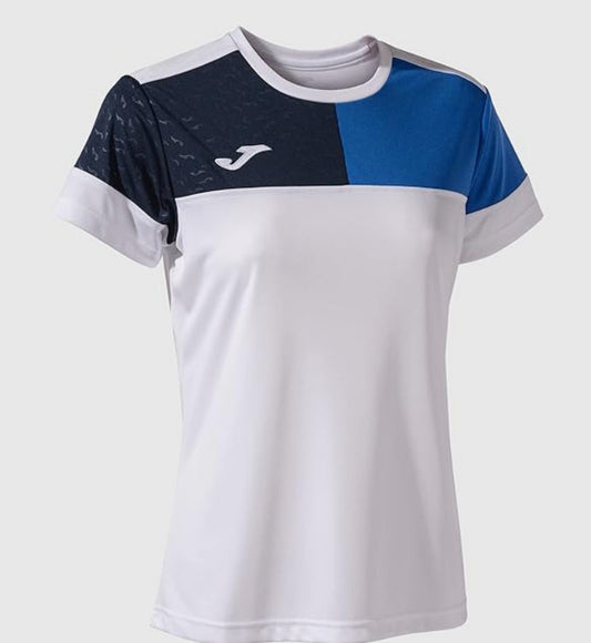 MAGLIA A MANICA CORTA DONNA JOMA BIANCO/ROYAL